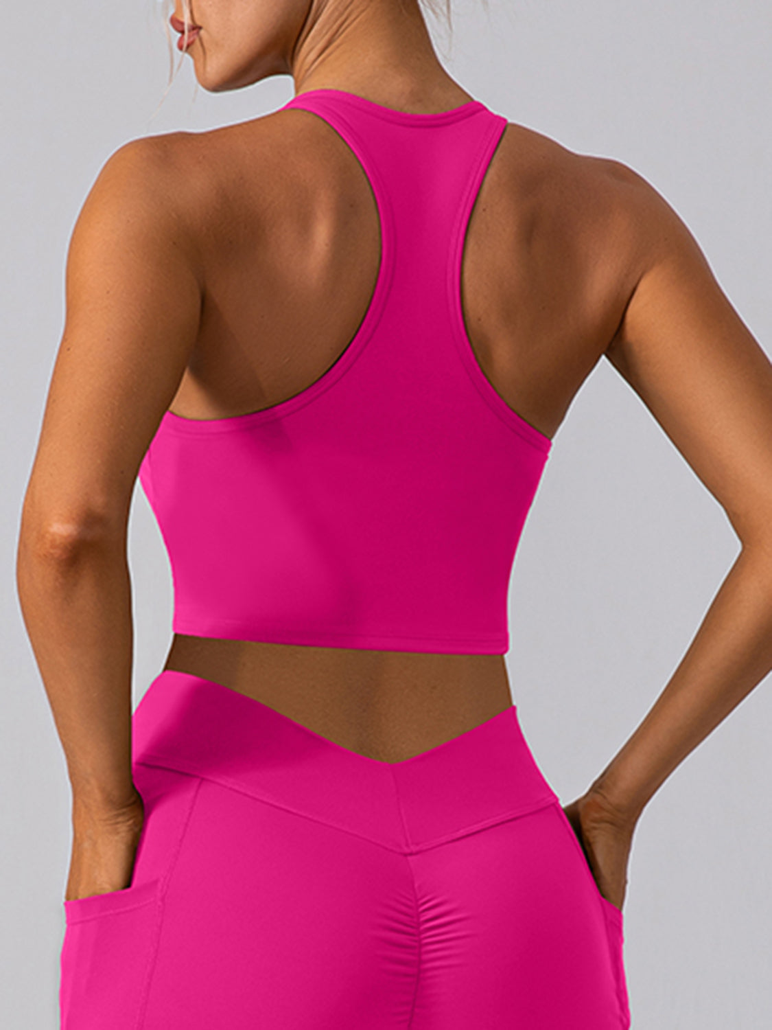 Square Neck Racerback Cropped Tank - MyEmpired