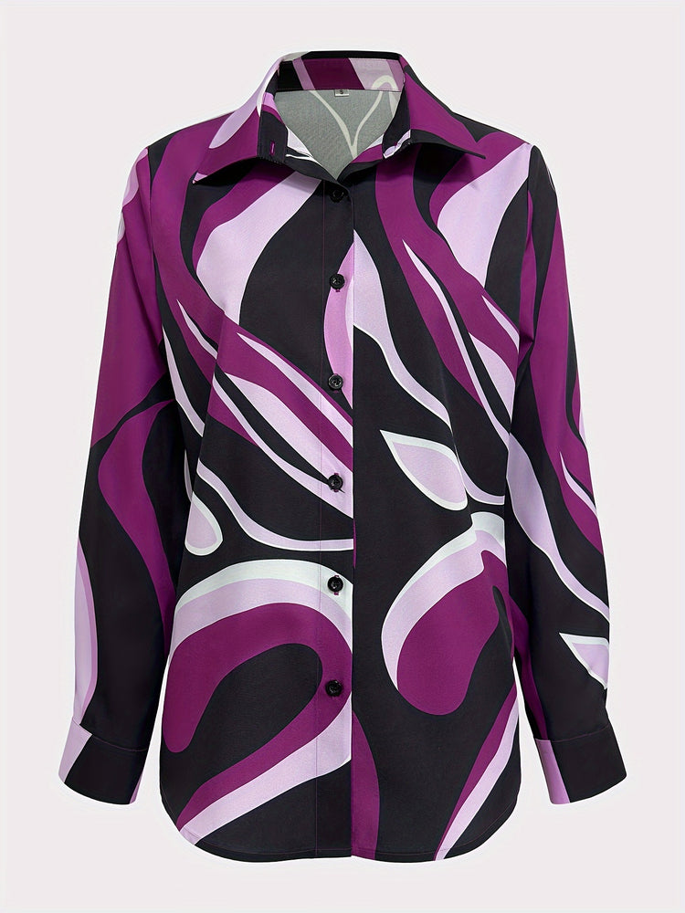 Casual Button Front Long Sleeve Shirt - MyEmpired