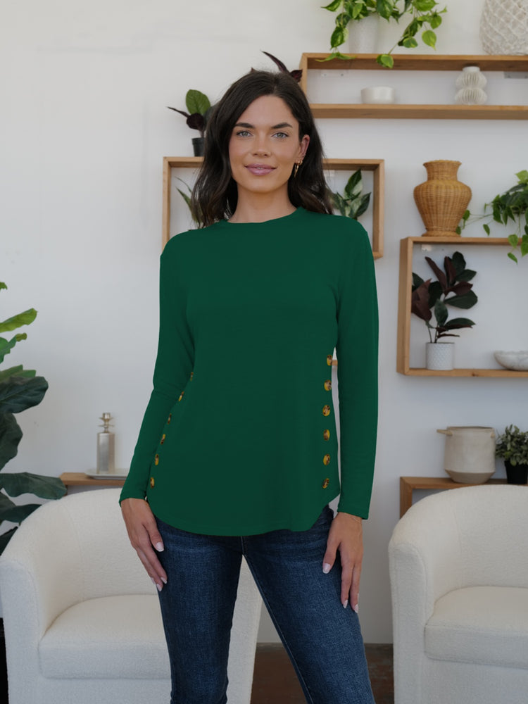 FAM-FAM Round Neck Long Sleeve T-Shirt - MyEmpired