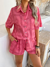 Devine Printed Button Down Shirt and Shorts Set - MyEmpired
