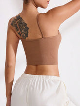 Ribbed Half Button Cropped Active Cami - MyEmpired