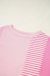 Stripe Color Block Half Sleeve T Shirt - MyEmpired