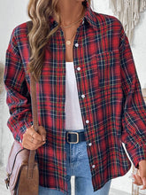 Perfee Plaid Button Up Long Sleeve Shirt - MyEmpired