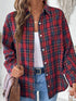 Perfee Plaid Button Up Long Sleeve Shirt - MyEmpired