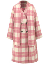 Plaid Button Up Long Sleeve Coat - MyEmpired