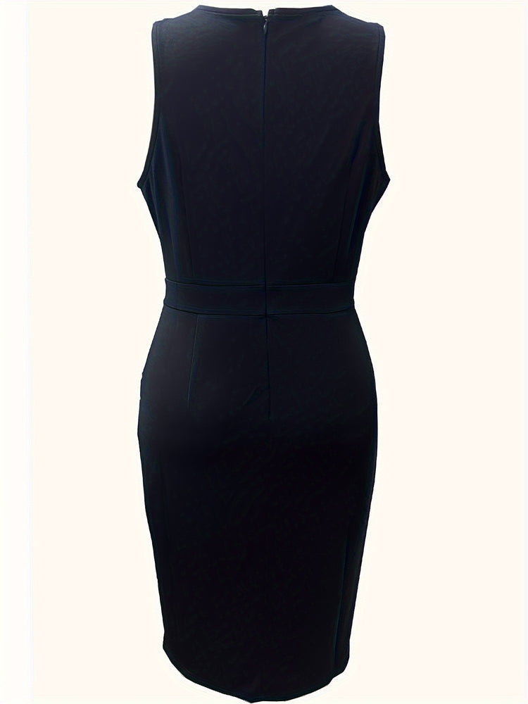 Crisscross Split Bodycon Dress - MyEmpired