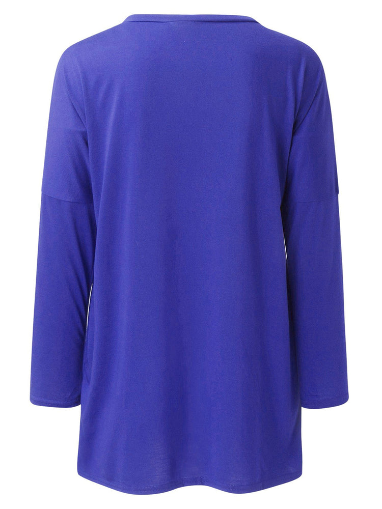 Full Size Round Neck Long Sleeve T-Shirt - MyEmpired