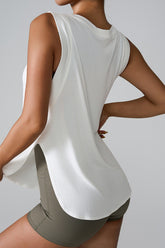 Slit Round Neck Active Tank - MyEmpired