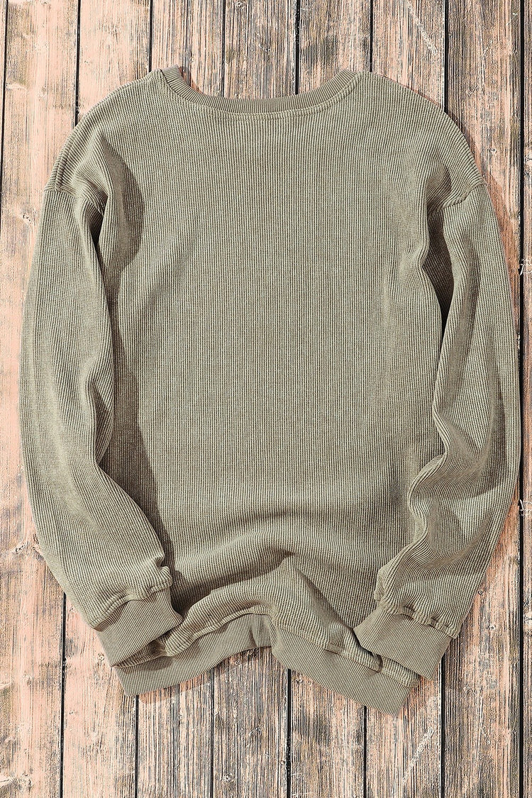 Lucky Clover Sequin Round Neck Sweatshirt - MyEmpired