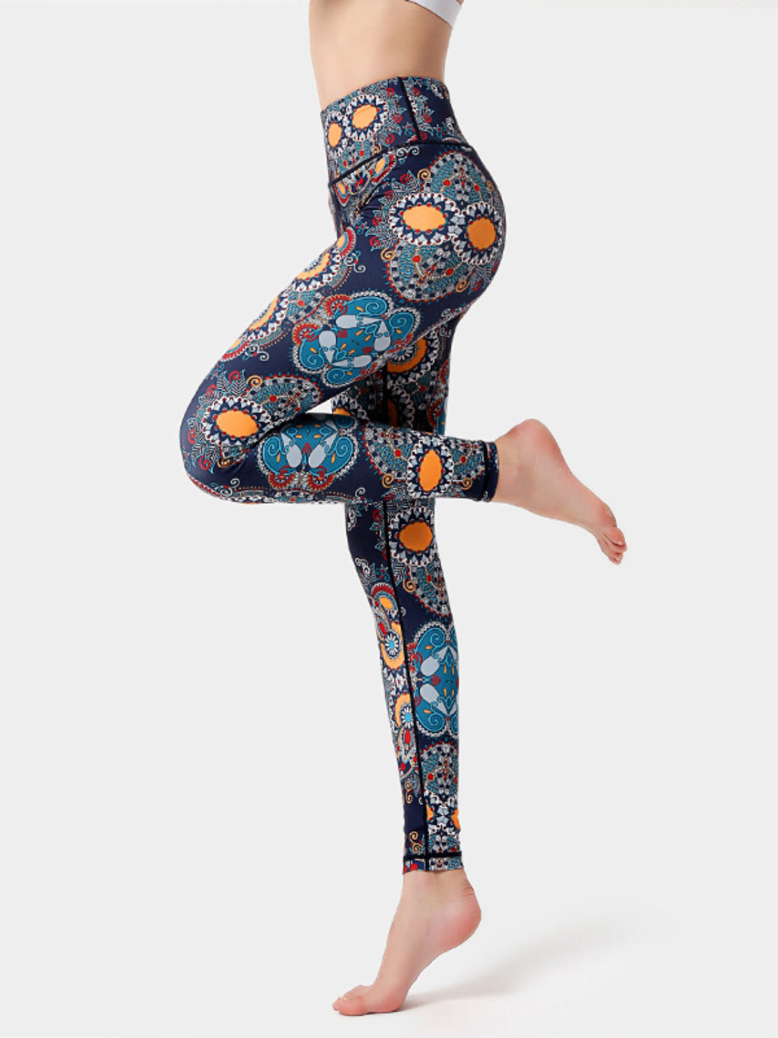 Printed High Waist Active Leggings - MyEmpired