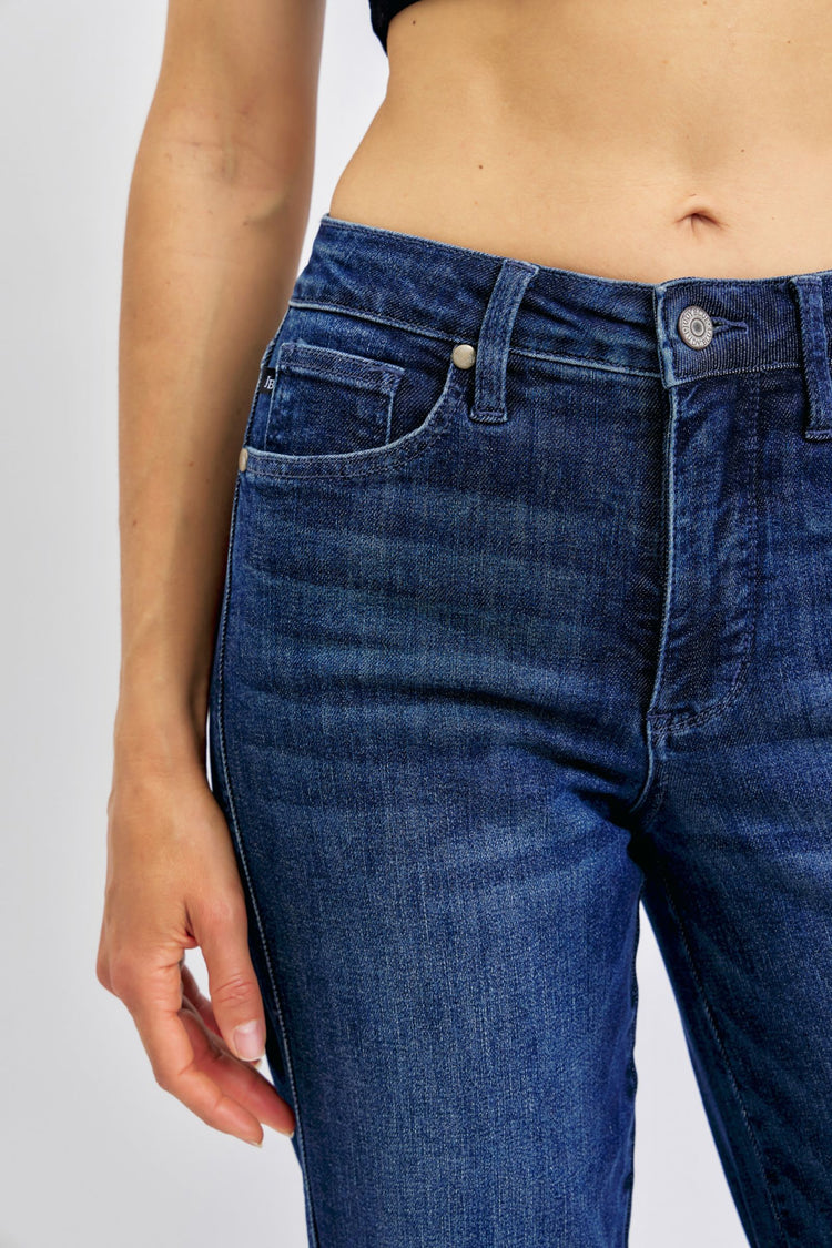 Judy Blue Full Size Tummy Control Straight Jeans Plus Size - MyEmpired