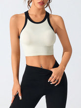 Contrast Trim Round Neck Active Tank - MyEmpired