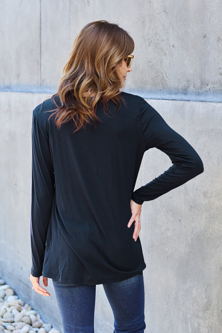 Basic Bae Full Size Round Neck Long Sleeve Top - MyEmpired