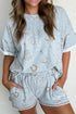 Printed T-Shirt and Elastic Waist Shorts Set - MyEmpired