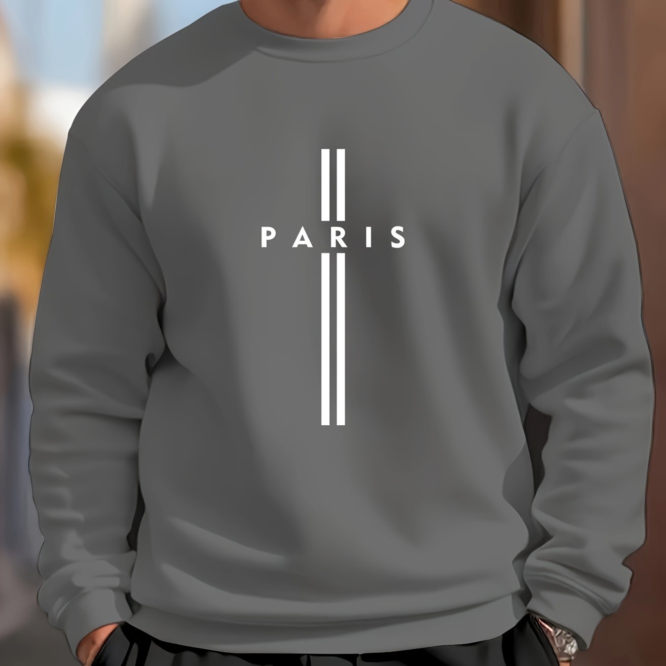 PARIS Letter Print Men&