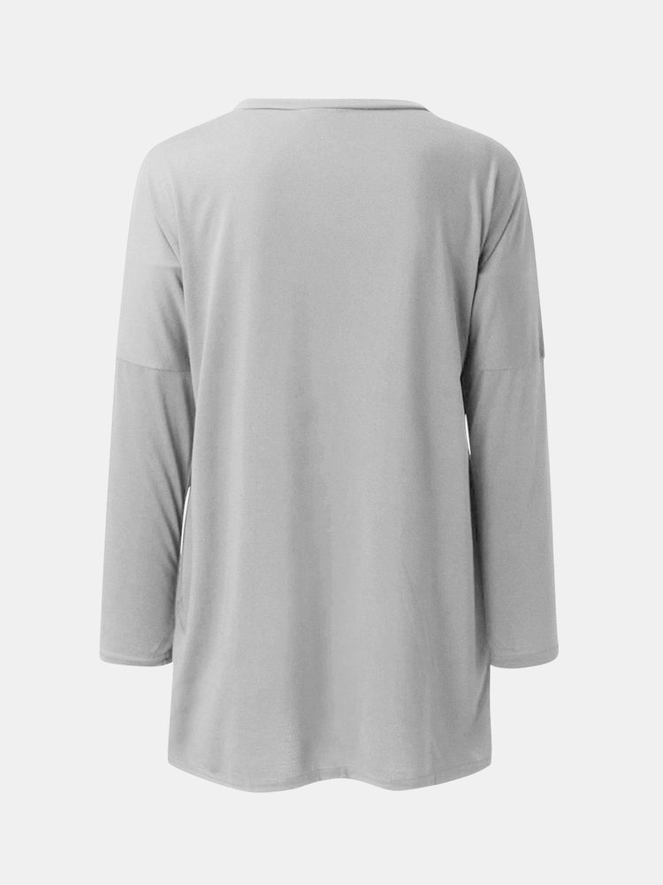 Full Size Round Neck Long Sleeve T-Shirt - MyEmpired