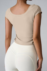 Round Neck Short Sleeve Active T-Shirt - MyEmpired