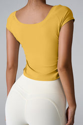Round Neck Short Sleeve Active T-Shirt - MyEmpired