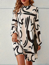 Brush Crew Neck Loose Dress - MyEmpired
