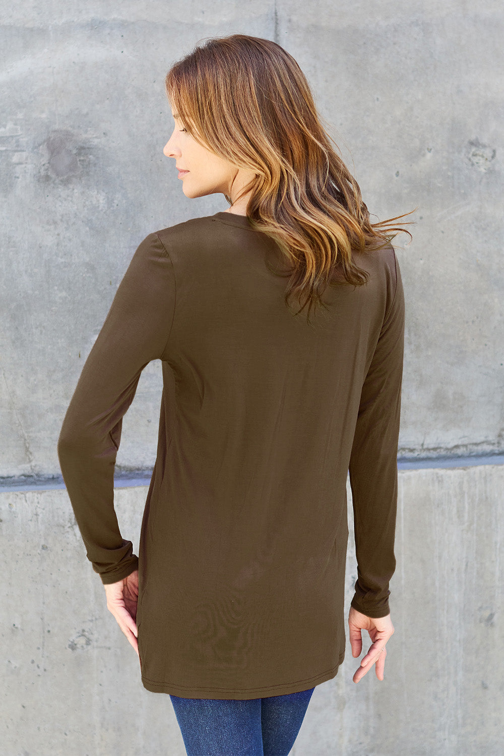Basic Bae Full Size Round Neck Long Sleeve Top - MyEmpired