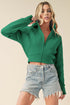 Aemi + Co Zip Up Raglan Sleeve Cropped Hoodie - MyEmpired