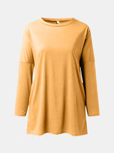 Full Size Round Neck Long Sleeve T-Shirt - MyEmpired