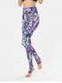 Printed Wide Waistband Active Leggings with Stirrups - MyEmpired