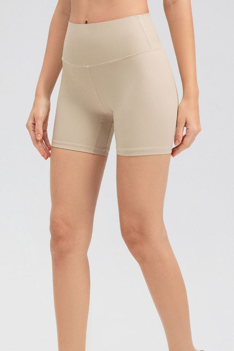 Wide Waistband Slim Fit Sports Shorts - MyEmpired