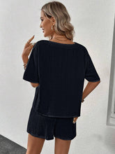 V-Neck Half Sleeve Top and Shorts Set - MyEmpired