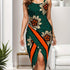 Floral Print Crew Neck Tank Dress - MyEmpired