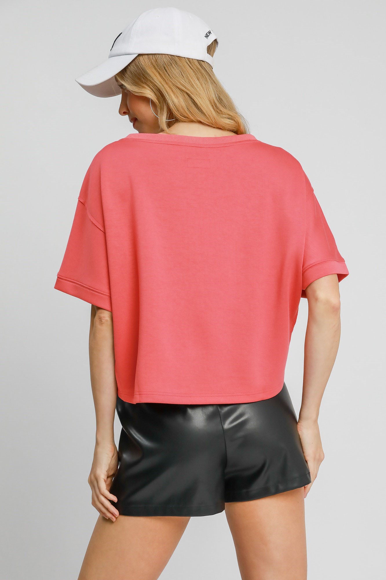 Umgee Full Size Lightweight Cropped Sweatshirt Plus Size - MyEmpired