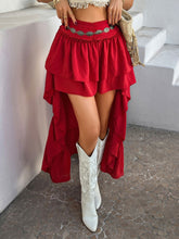 Devine High-Low Ruched Layered Skirt - MyEmpired