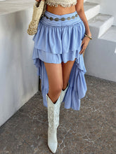 Devine High-Low Ruched Layered Skirt - MyEmpired