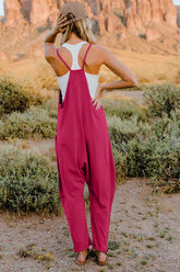 Double Take Full Size V-Neck Sleeveless Jumpsuit with Pockets - MyEmpired