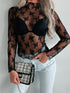 Mock Neck Long Sleeve Blouse - MyEmpired