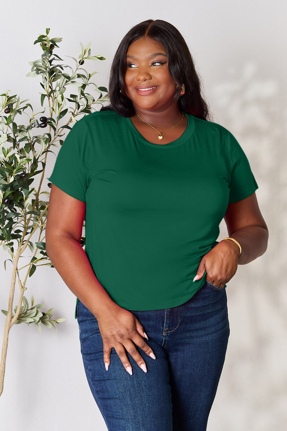 Basic Bae Full Size Round Neck Short Sleeve T-Shirt - MyEmpired