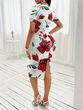 Floral Print Knot Bodycon Dress - MyEmpired
