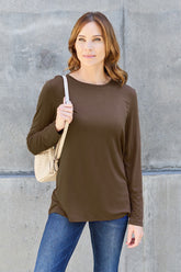 Basic Bae Full Size Round Neck Long Sleeve Top - MyEmpired