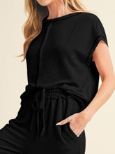 Ribbed Exposed Seam Top and Pants Set - MyEmpired