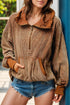 Drawstring Half Zip Long Sleeve Hoodie - MyEmpired