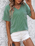 Mandy V-Neck Dropped Shoulder T-Shirt - MyEmpired