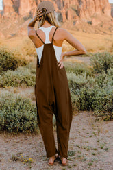 Double Take Full Size V-Neck Sleeveless Jumpsuit with Pockets - MyEmpired