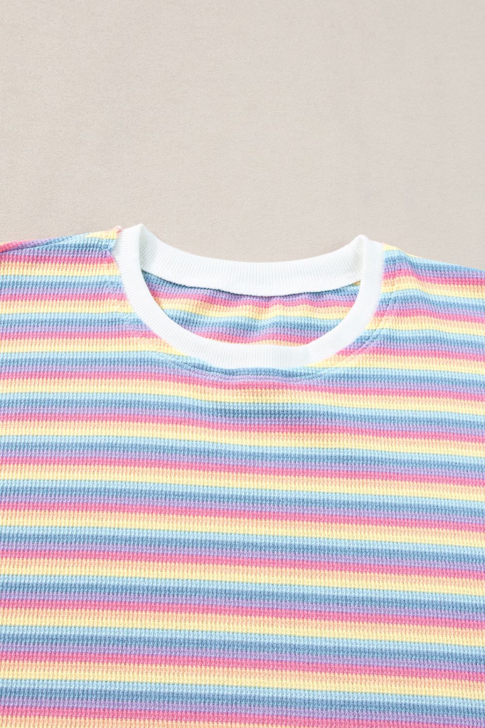 Striped Round Neck Short Sleeve Top and Pants Set - MyEmpired