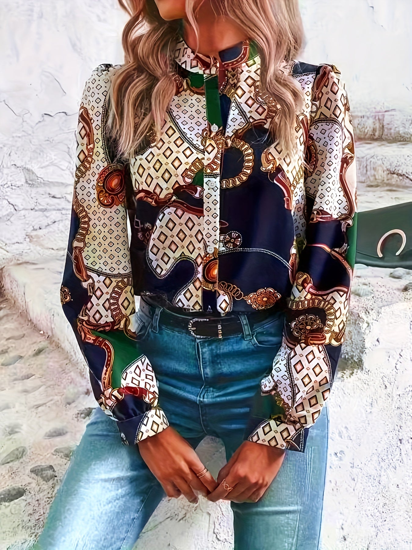 Tropical Print Blouse - MyEmpired