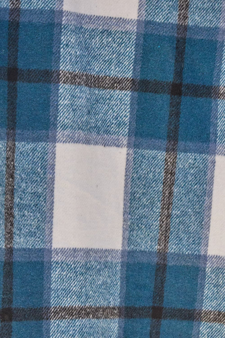 Double Take Full Size Plaid Button Up Lapel Collar Coat - MyEmpired