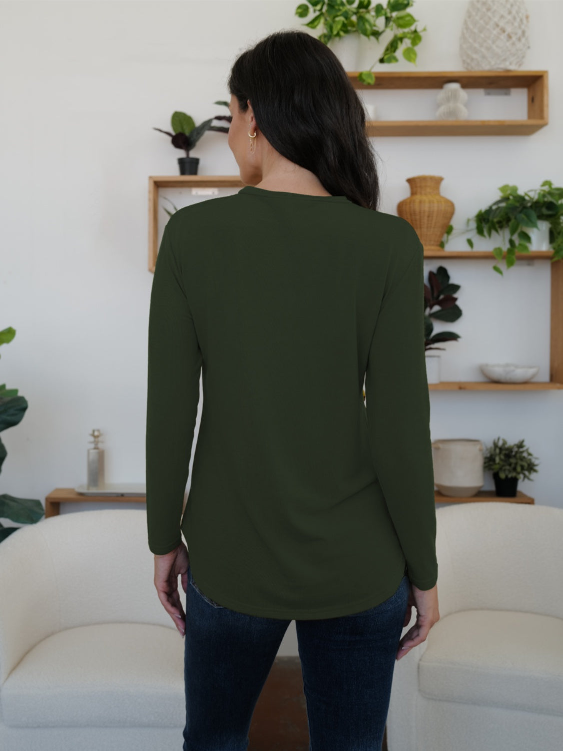 FAM-FAM Round Neck Long Sleeve T-Shirt - MyEmpired