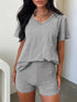 V-Neck T-Shirt and Shorts Set - MyEmpired