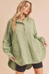 Aemi + Co Slit Half Snap Oversize Hoodie - MyEmpired