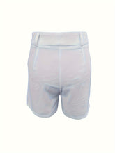 Slant Pockets High Waist Loose Shorts, Casual Solid Color Shorts For Spring & Summer, Women&