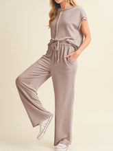 Ribbed Exposed Seam Top and Pants Set - MyEmpired